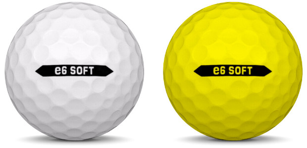 Bridgestone E6 Soft Golf balls in different colors