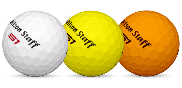 Wilson Staff Fifty Elite Golf balls in different colors